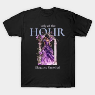 Lady of the hour Elegance Unveiled - Black Lady Black Lives Matter - Black and Beautiful T-Shirt